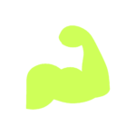 זרוע של אדם עם שריר גדול